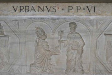 Urban VI recieves the keys from St. Peter